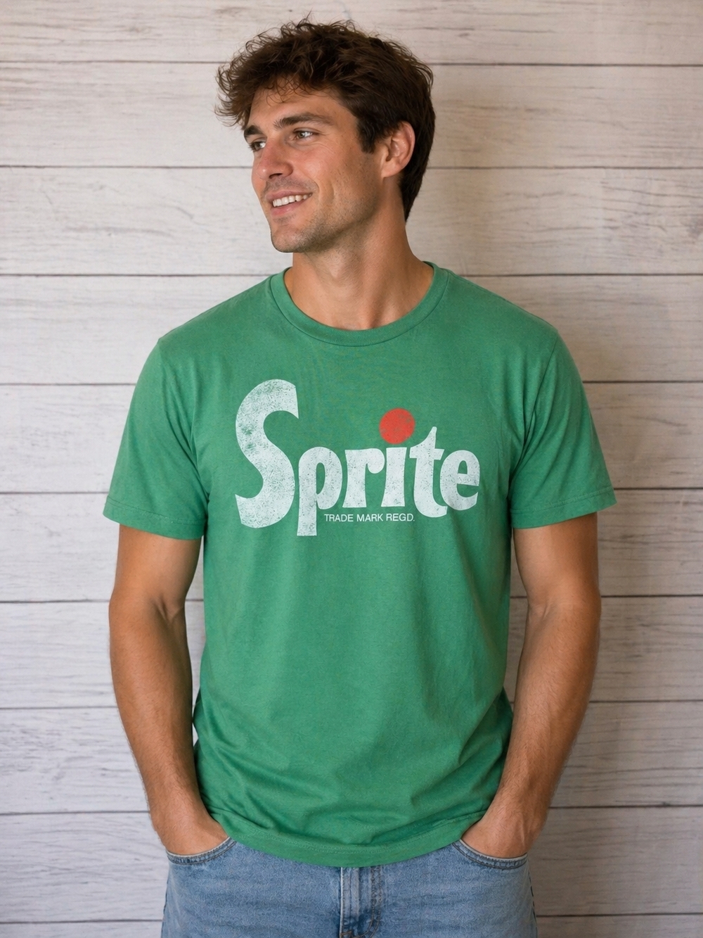 Coca Cola Green Sprite Logo Short-Sleeve T-Shirt